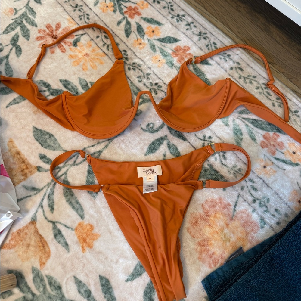 Camila Coelho Orange Bikini Bottom